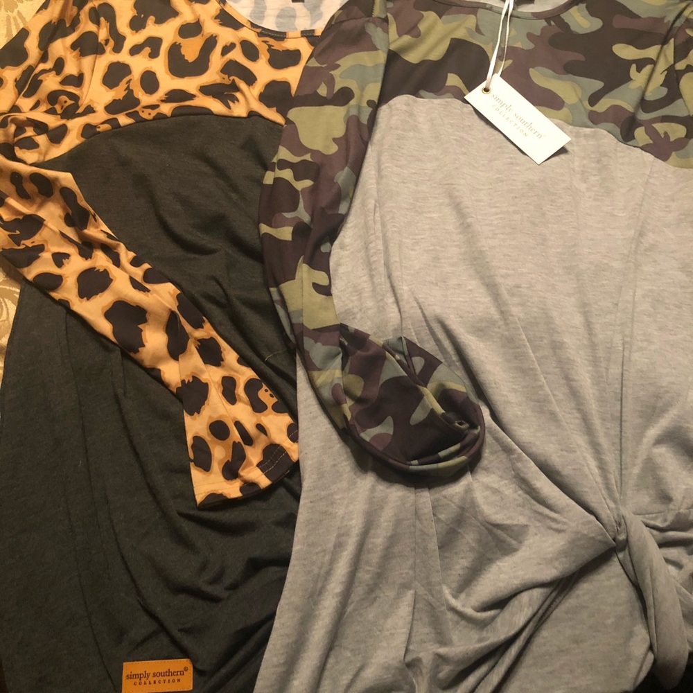 Simply Southern Brand .  2 Long sleeve shirts.